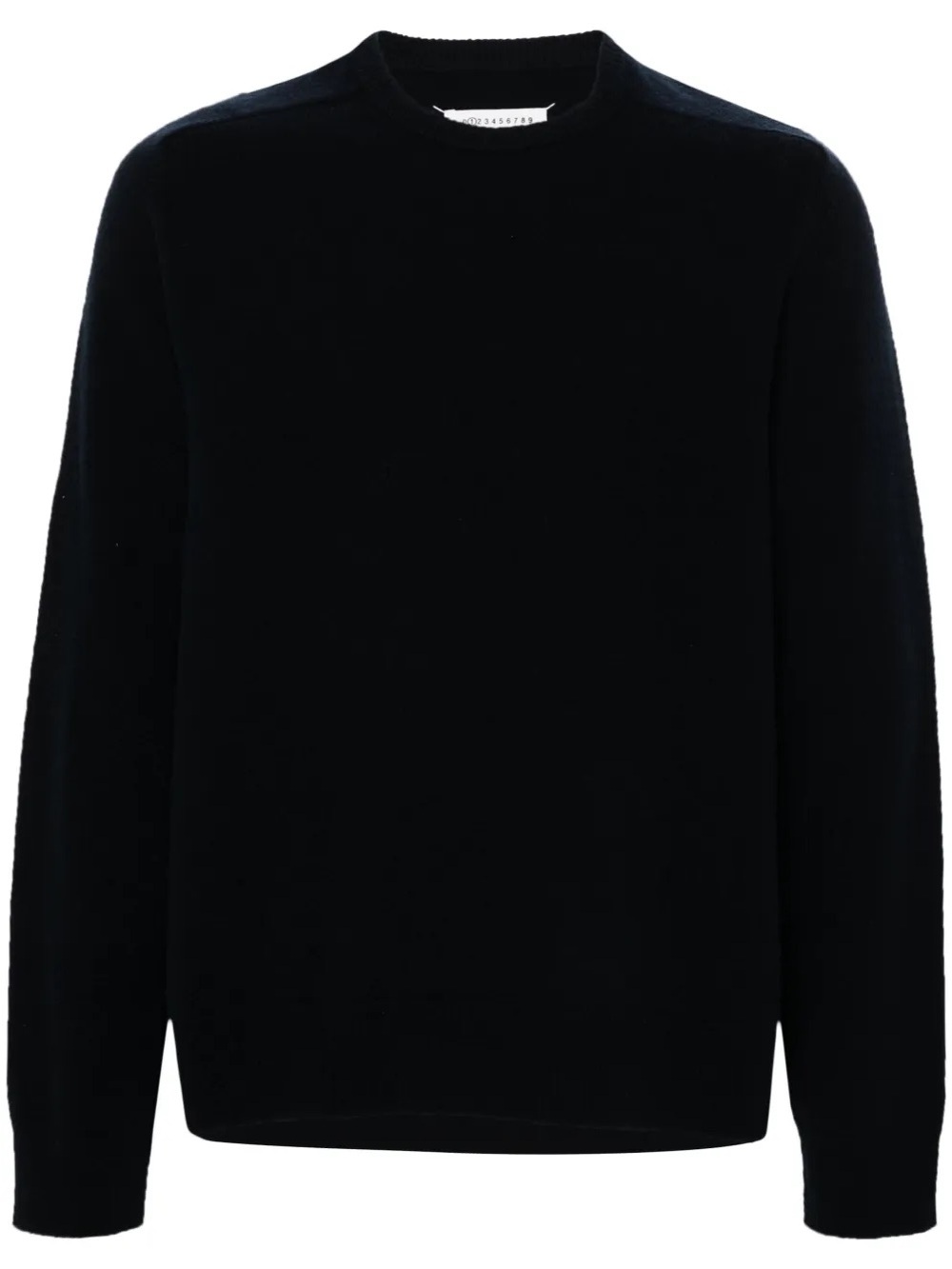 Maison Margiela Scoop Neck Black 100% Wool Sweater Made in Italy S Small